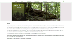 Desktop Screenshot of cedarrockcabins.com