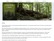 Tablet Screenshot of cedarrockcabins.com